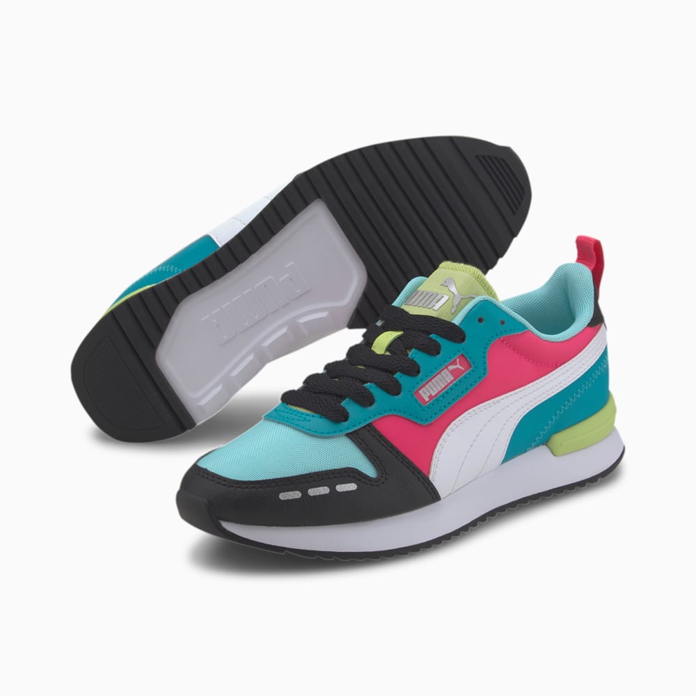 Зображення Puma Кросівки PUMA R78 Neon #2: Puma Black-ARUBA BLUE