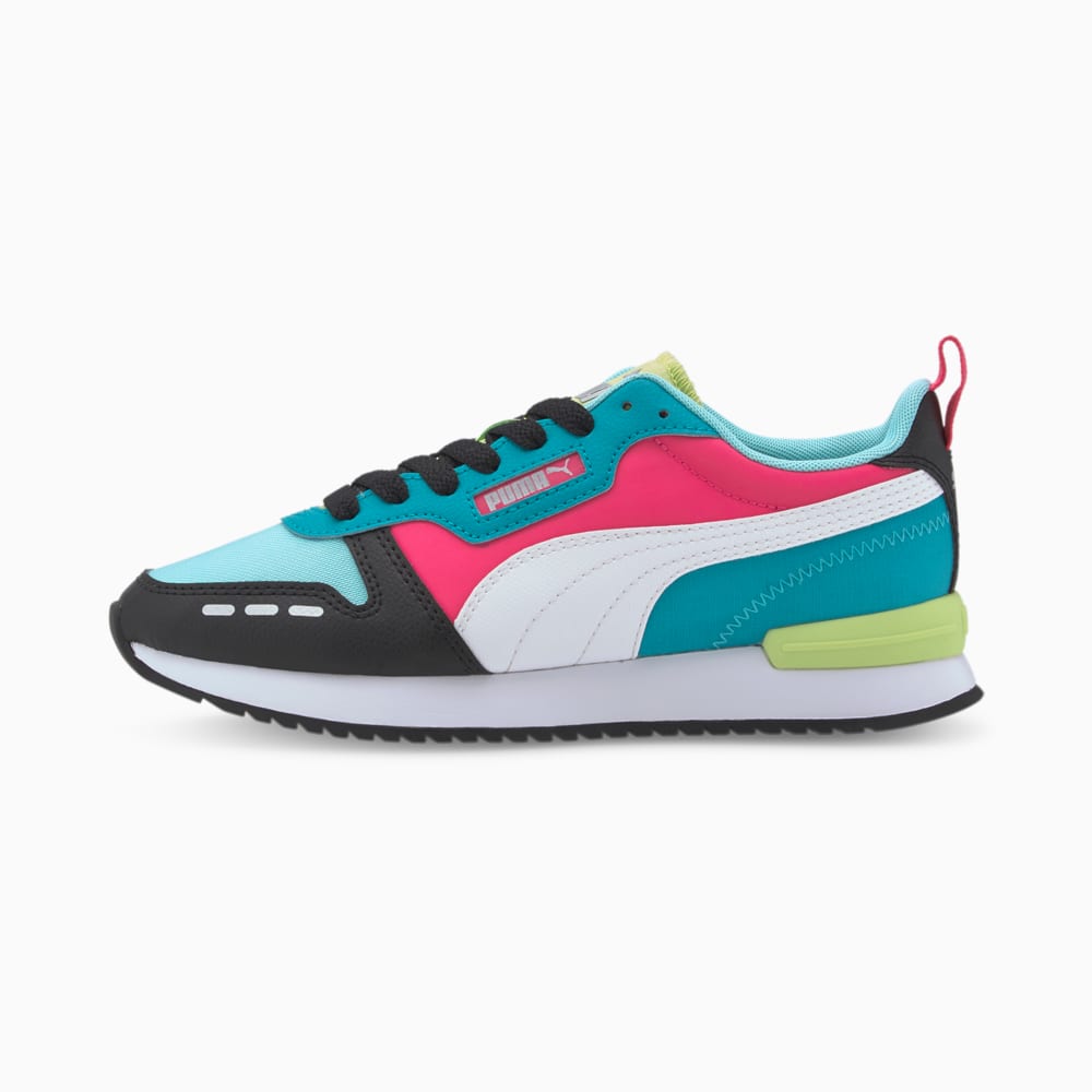 Изображение Puma Кроссовки PUMA R78 Neon #1: Puma Black-ARUBA BLUE