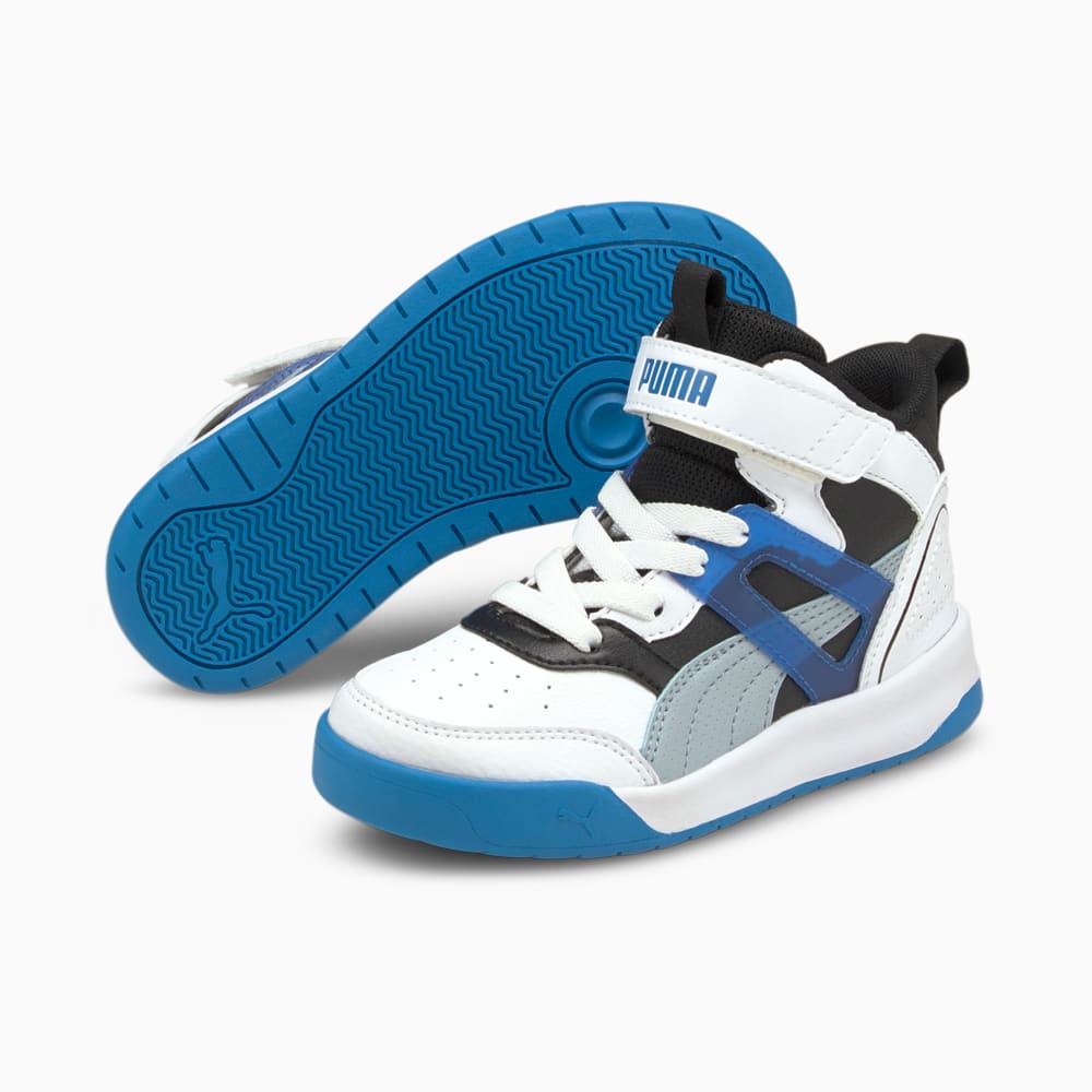 Зображення Puma Дитячі кросівки PUMA Backcourt Mid AC PS #2: Puma White-Blue Fog-Puma Black-Future Blue