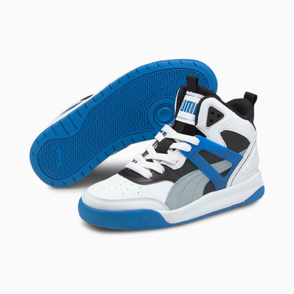 Зображення Puma Дитячі кросівки PUMA Backcourt Mid Jr #2: Puma White-Blue Fog-Puma Black-Future Blue