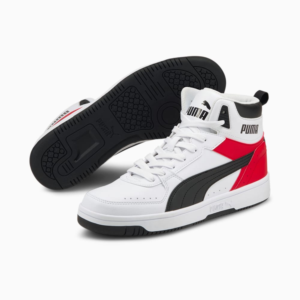 Зображення Puma Кеди PUMA Rebound JOY #2: Puma White-Puma Black-High Risk Red-Puma White