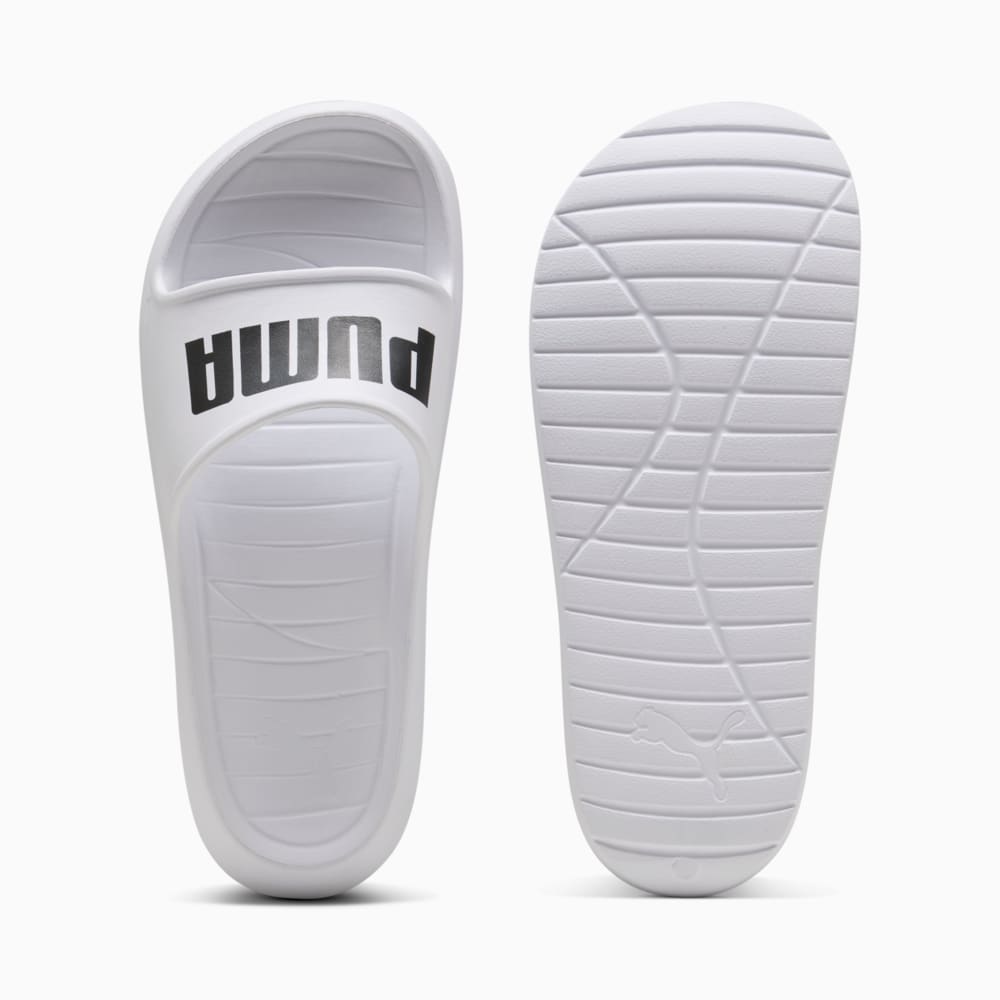 White puma slides fur best sale