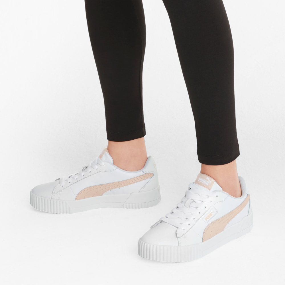 Изображение Puma Кеды Carina Crew Women's Trainers #2: Puma White-Cloud Pink