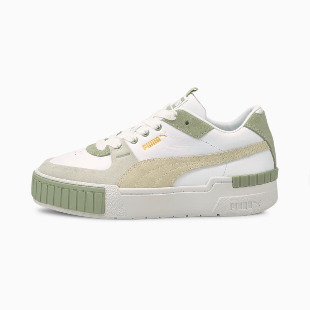 Puma cali white green top