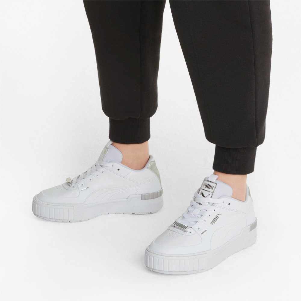 Зображення Puma Кеди Cali Sport Metallic Women's Trainers #2: Puma White-Puma White-Puma Silver