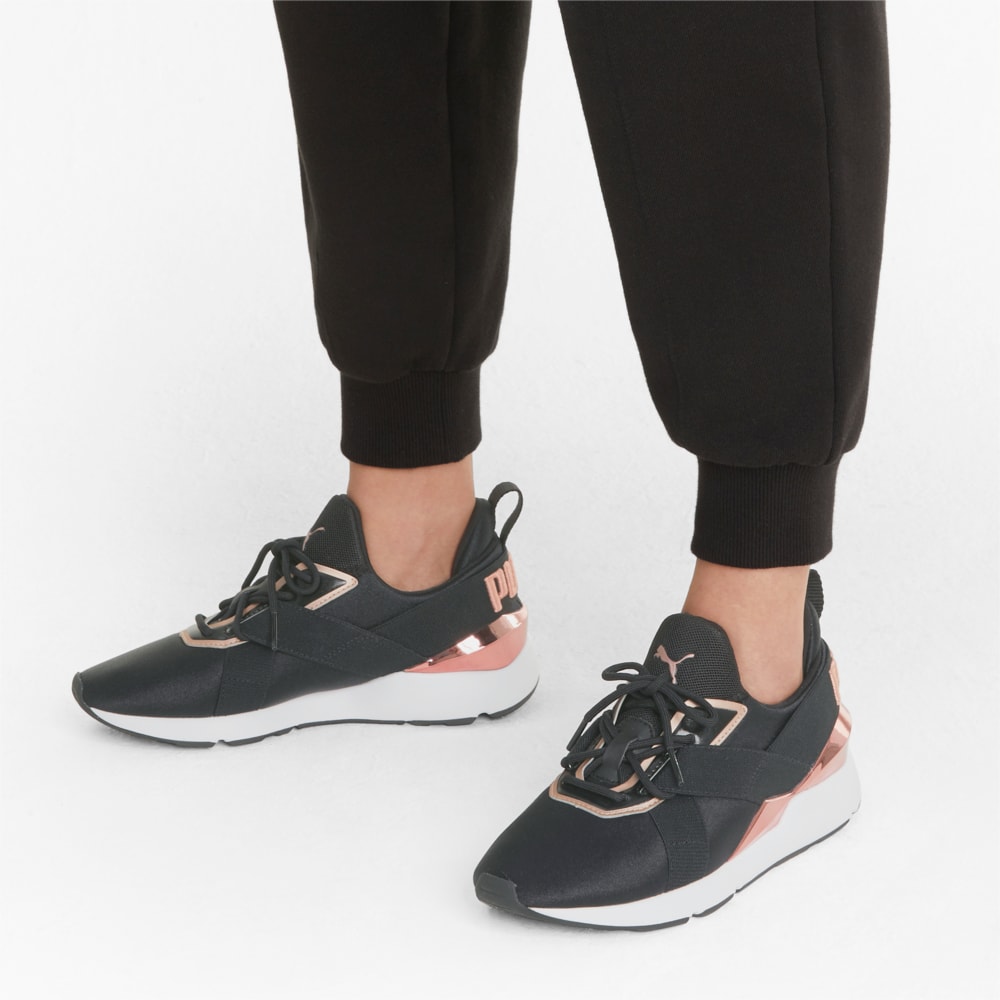 Зображення Puma Кросівки Muse X3 Metallic Women's Trainers #2: Puma Black-Puma White