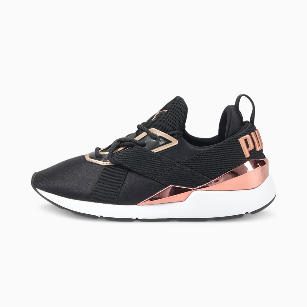 Зображення Puma Кросівки Muse X3 Metallic Women's Trainers #1: Puma Black-Puma White