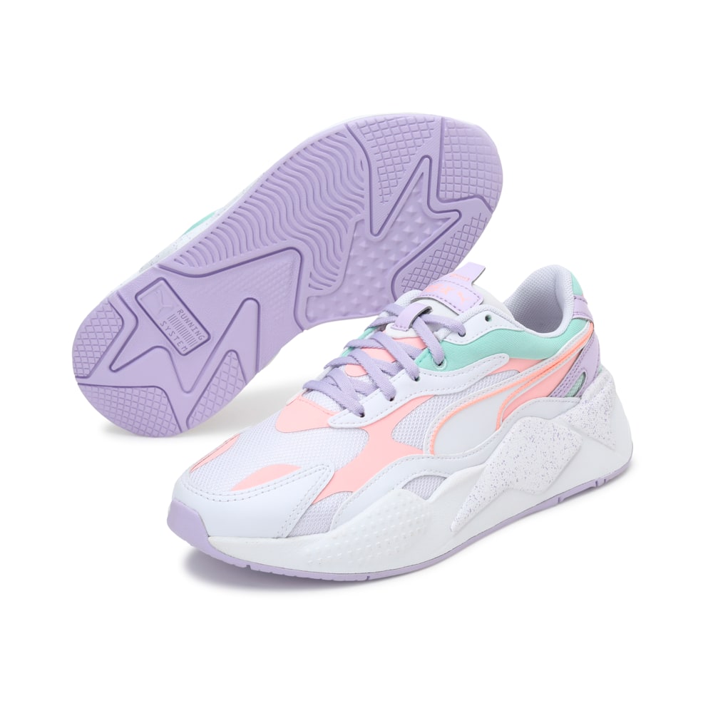 RS X Pastel Mix Women s Trainers Puma White Elektro Peach Mist Green Puma 375137 01