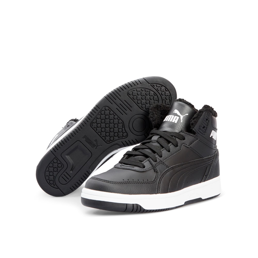 Изображение Puma Кеды Rebound Joy Fur Youth Trainers #2: Puma Black-Puma White