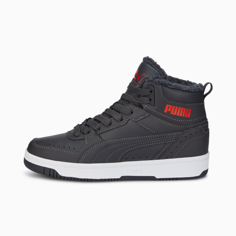 Изображение Puma Кеды Rebound Joy Fur Youth Trainers #1: Asphalt-High Risk Red