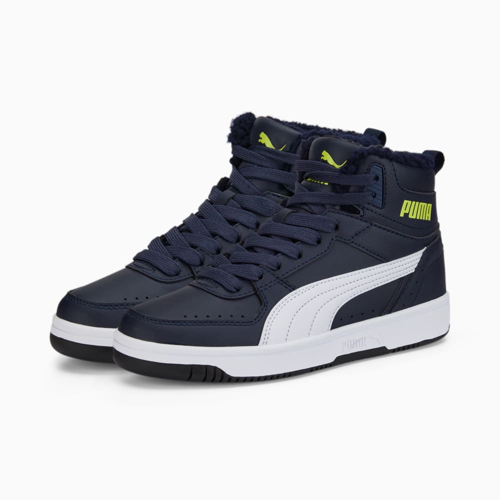 Зображення Puma Кеди Rebound Joy Fur Youth Trainers #2: Parisian Night-Puma White-Light Lime