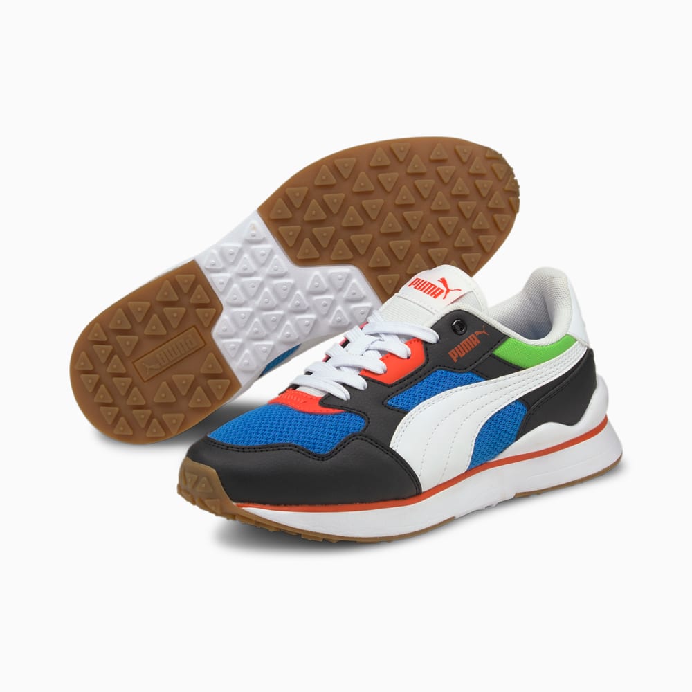 

PUMA - Детские кроссовки R78 FUTR Youth Trainers – Puma Black-Puma White-Future Blue –, Разноцветный