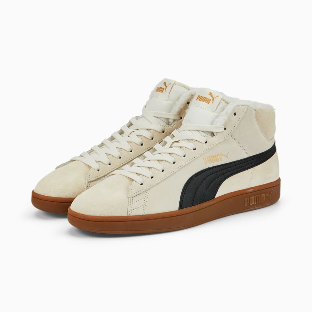 Зображення Puma Кеди Smash v2 Mid Winter Trainers #2: Vaporous Gray-Puma Black-Puma Team Gold