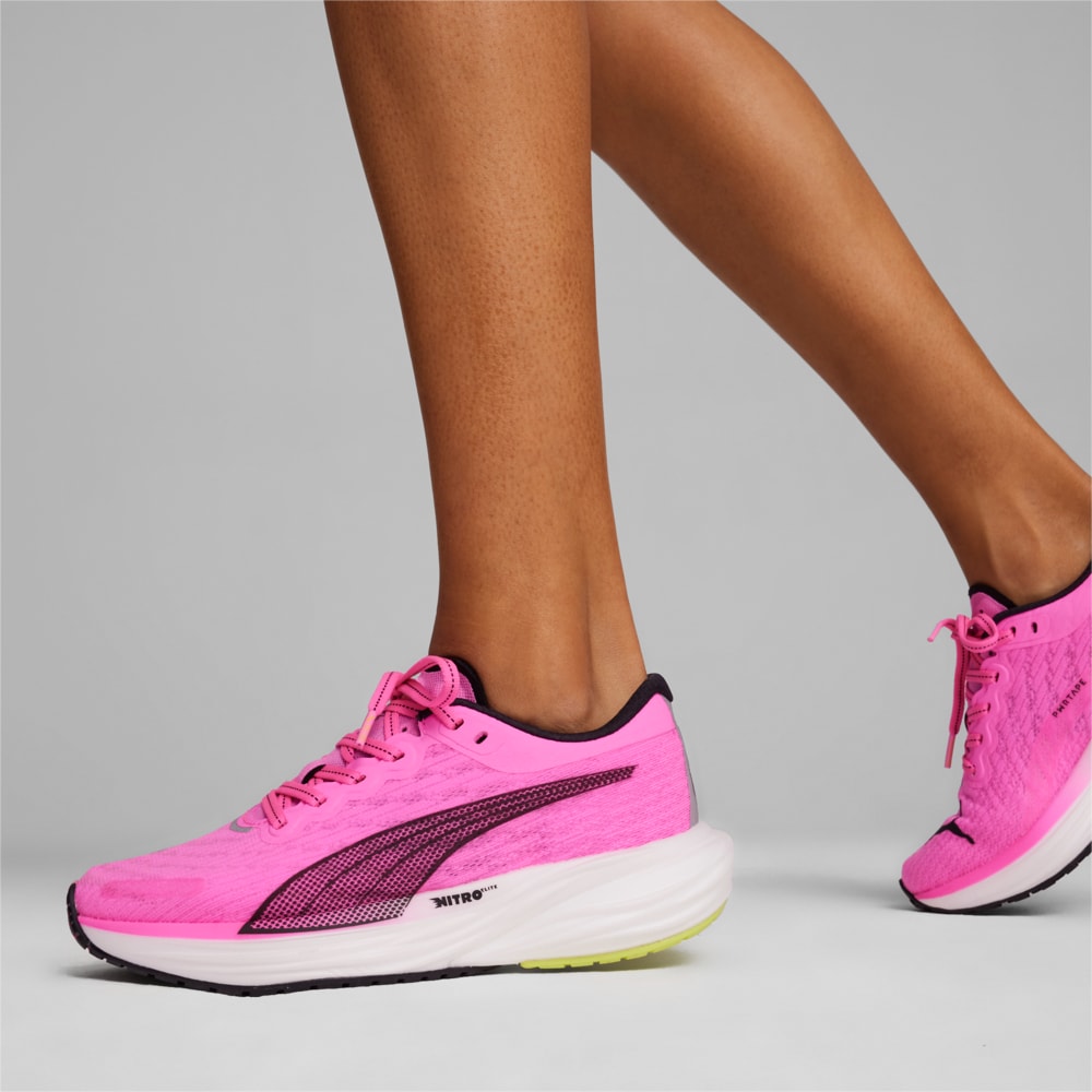 Изображение Puma Кроссовки Deviate NITRO 2 Running Shoes Women #2: Poison Pink-PUMA Black-PUMA White