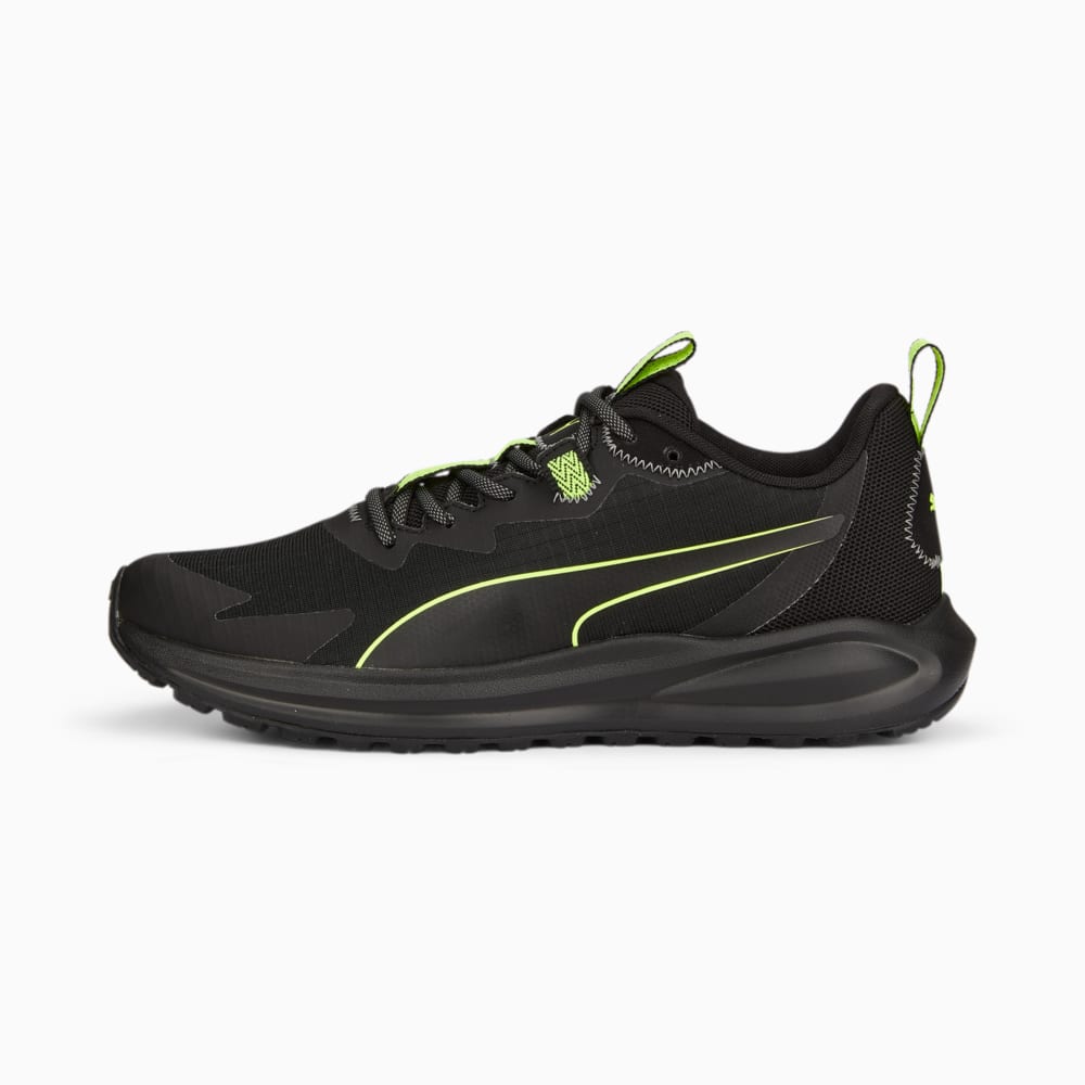 Изображение Puma Кроссовки Twitch Runner Trail Running Shoes #1: Puma Black-Lime Squeeze