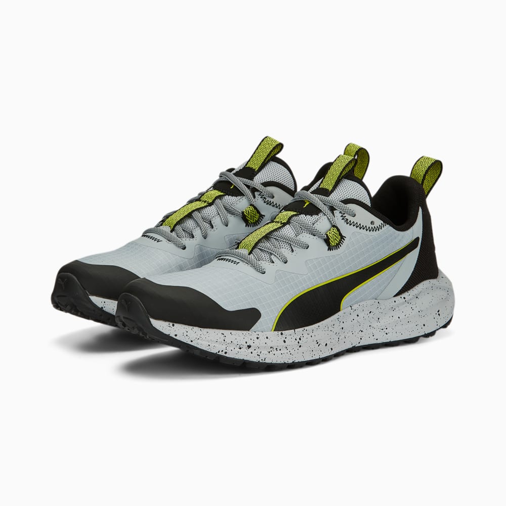 Изображение Puma Кроссовки Twitch Runner Trail Running Shoes #2: Platinum Gray-PUMA Black-Olive Oil