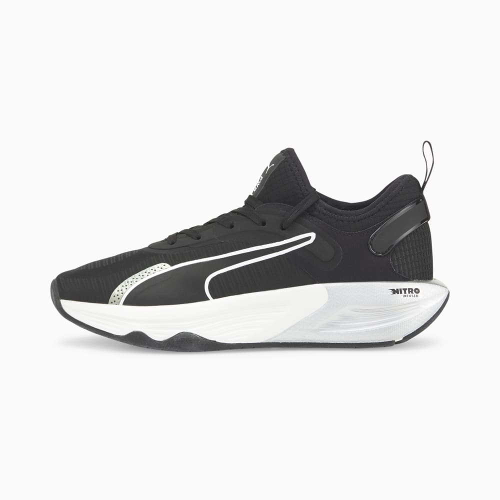 Puma black new arrivals silver shoes