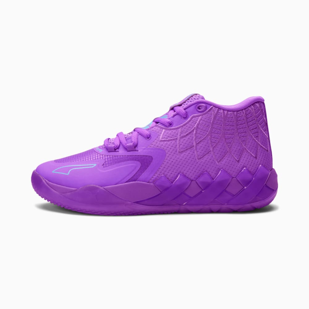 Purple puma basketball shoes