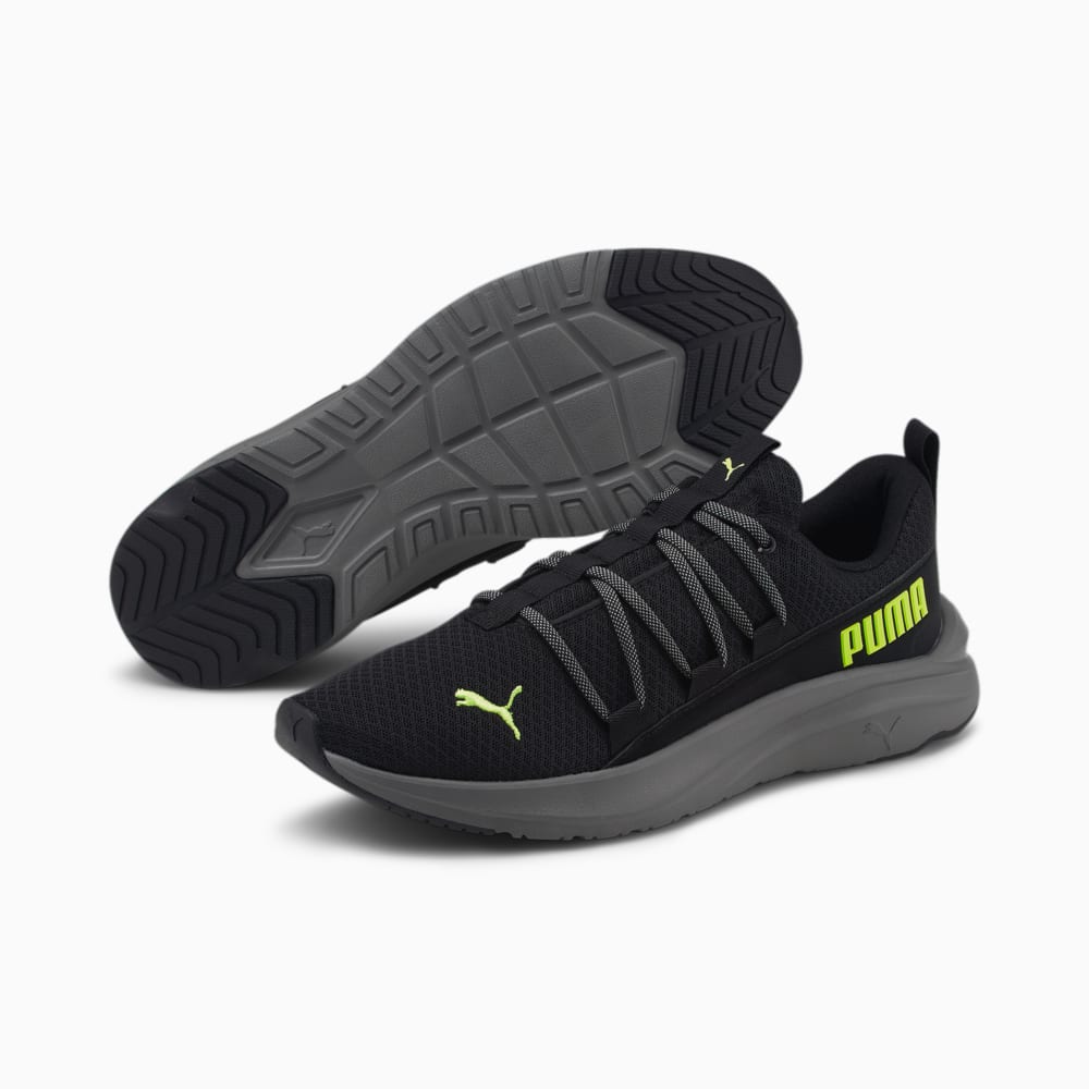 Изображение Puma Кроссовки Softride One4all Running Shoes Men #2: Puma Black-CASTLEROCK-Lime Squeeze