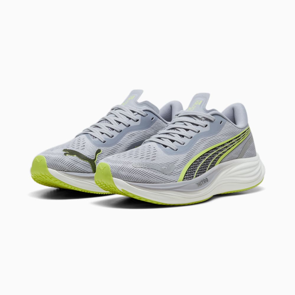 Изображение Puma Кроссовки Velocity NITRO™ 3 Men's Running Shoes #2: Gray Fog-Lime Pow-PUMA Black