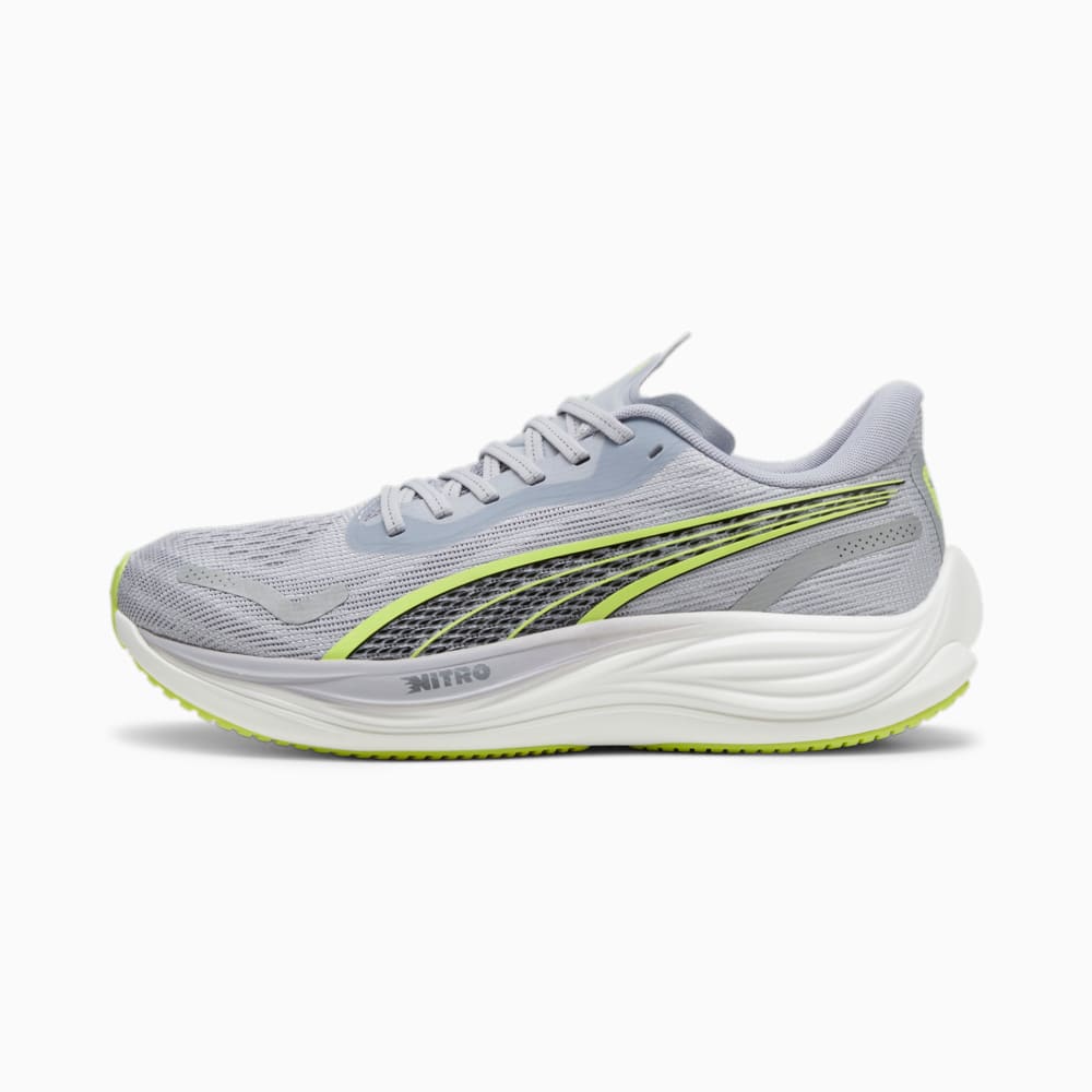Зображення Puma Кросівки Velocity NITRO™ 3 Men's Running Shoes #1: Gray Fog-Lime Pow-PUMA Black