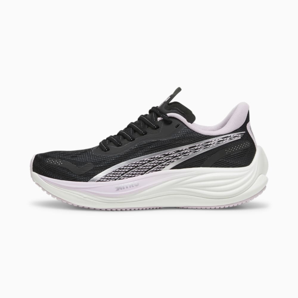 Зображення Puma Кросівки Velocity NITRO™ 3 Women's Running Shoes #1: PUMA Black-PUMA Silver-Grape Mist