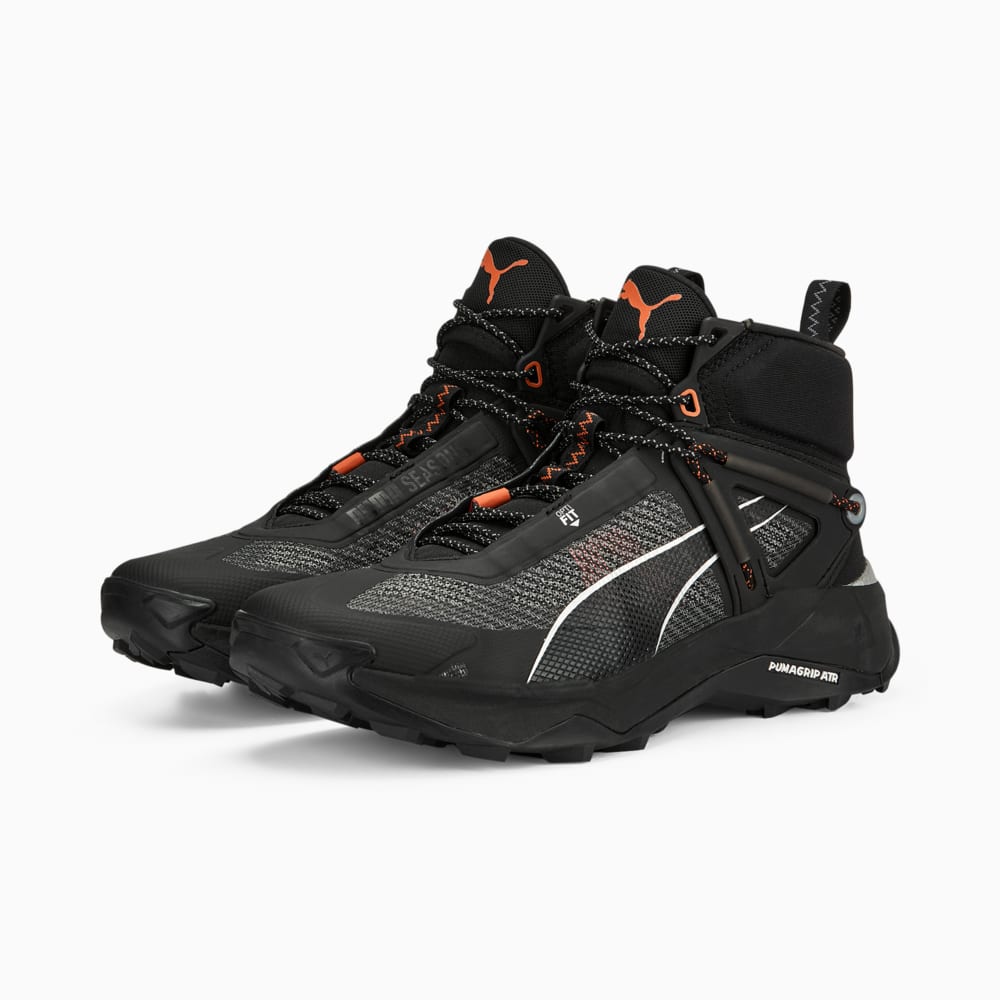 Изображение Puma Кроссовки Explore NITRO Mid Hiking Shoes Men #2: PUMA Black-PUMA Silver-Chili Powder