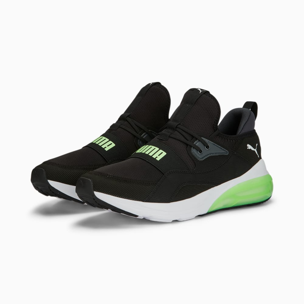 Изображение Puma Кроссовки Cell Vive Intake Running Shoes #2: PUMA Black-Strong Gray-Fizzy Lime