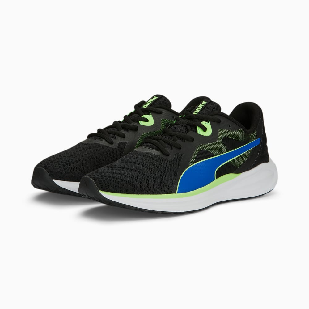 Изображение Puma Кроссовки Twitch Runner Fresh Running Shoes #2: PUMA Black-Royal Sapphire-Fizzy Lime