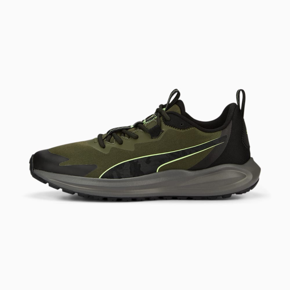 Изображение Puma Кроссовки Twitch Runner Trail Summer Running Shoes #1: Green Moss-PUMA Black