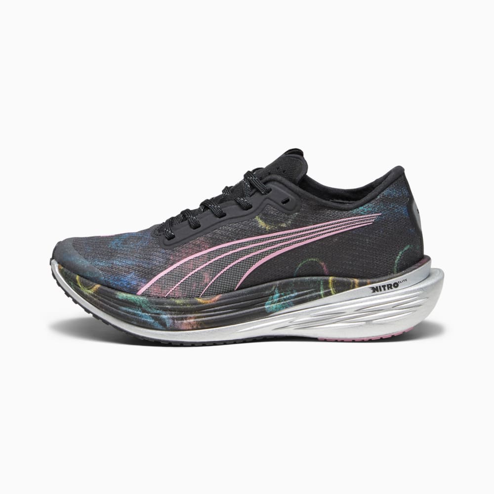 Зображення Puma Кросівки Deviate NITRO Elite 2 ’Marathon Series’ Women’s Running Shoes #1: PUMA Black-Strawberry Burst-Yellow Blaze