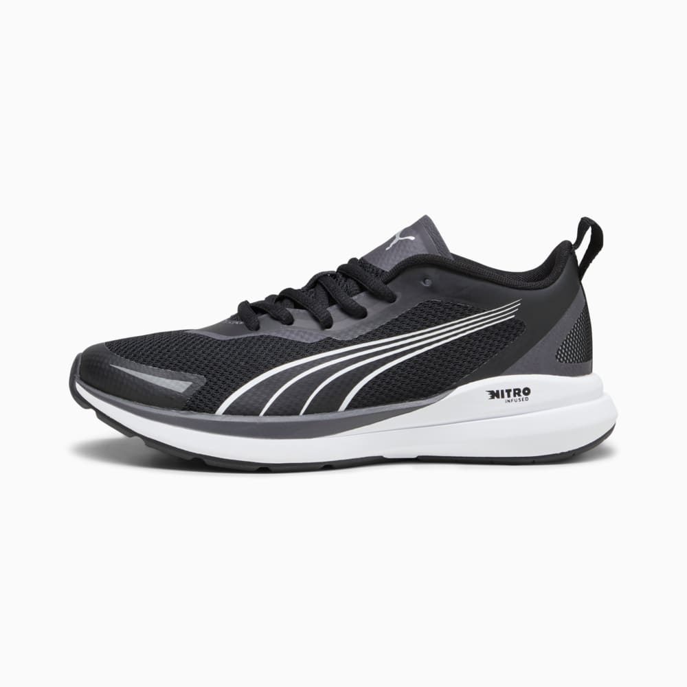 Изображение Puma Детские кроссовки PUMA Kruz NITRO Youth Sneakers #1: PUMA Black-PUMA White-Dark Coal-PUMA Silver