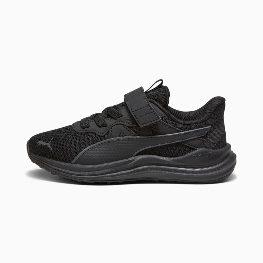 Изображение Puma Детские кроссовки Reflect Lite Kids' Running Shoes #1: PUMA Black-Cool Dark Gray