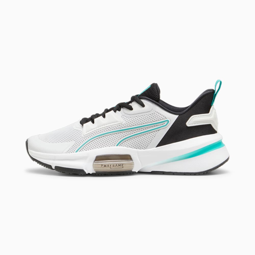 Зображення Puma Кросівки PWRFrame TR 3 Women's Training Shoes #1: Feather Gray-PUMA Black-Sparkling Green