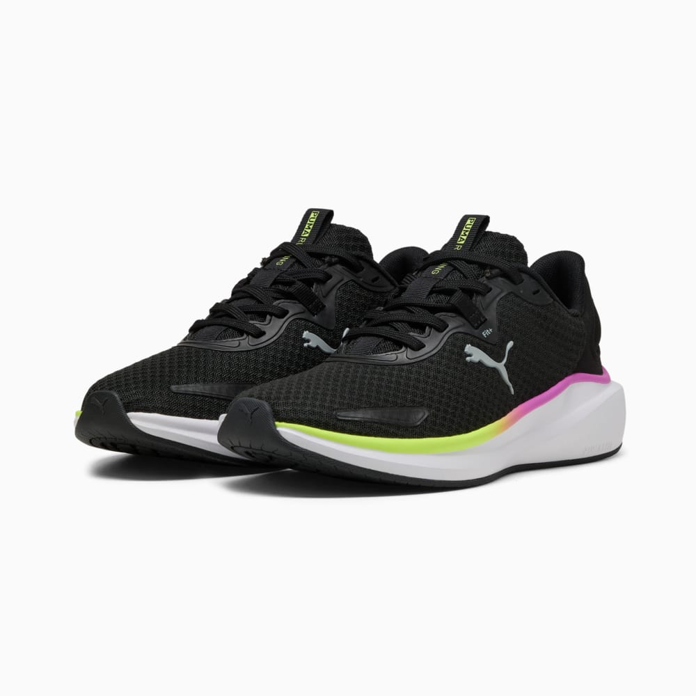 Изображение Puma Кроссовки Skyrocket Lite Alt Running Shoes #2: PUMA Black-Yellow Alert-Pure Magenta