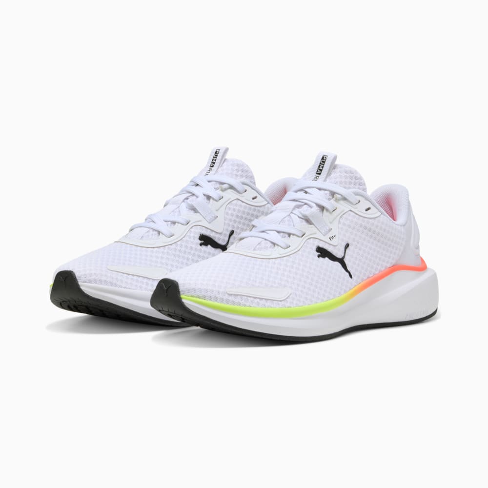 Изображение Puma Кроссовки Skyrocket Lite Alt Running Shoes #2: PUMA White-Yellow Alert-Glowing Red
