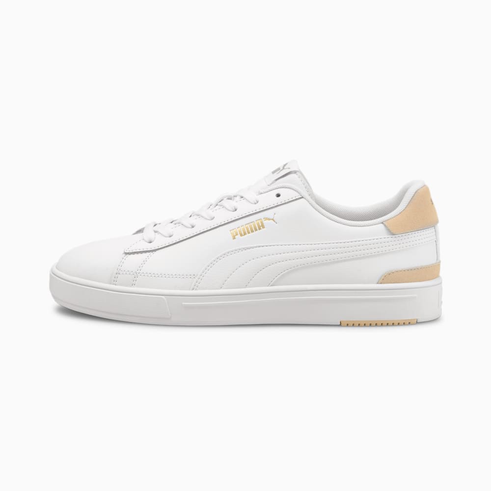 Изображение Puma Кеды Serve Pro Trainers #1: Puma White-Puma White-Shifting Sand-Puma Team Gold