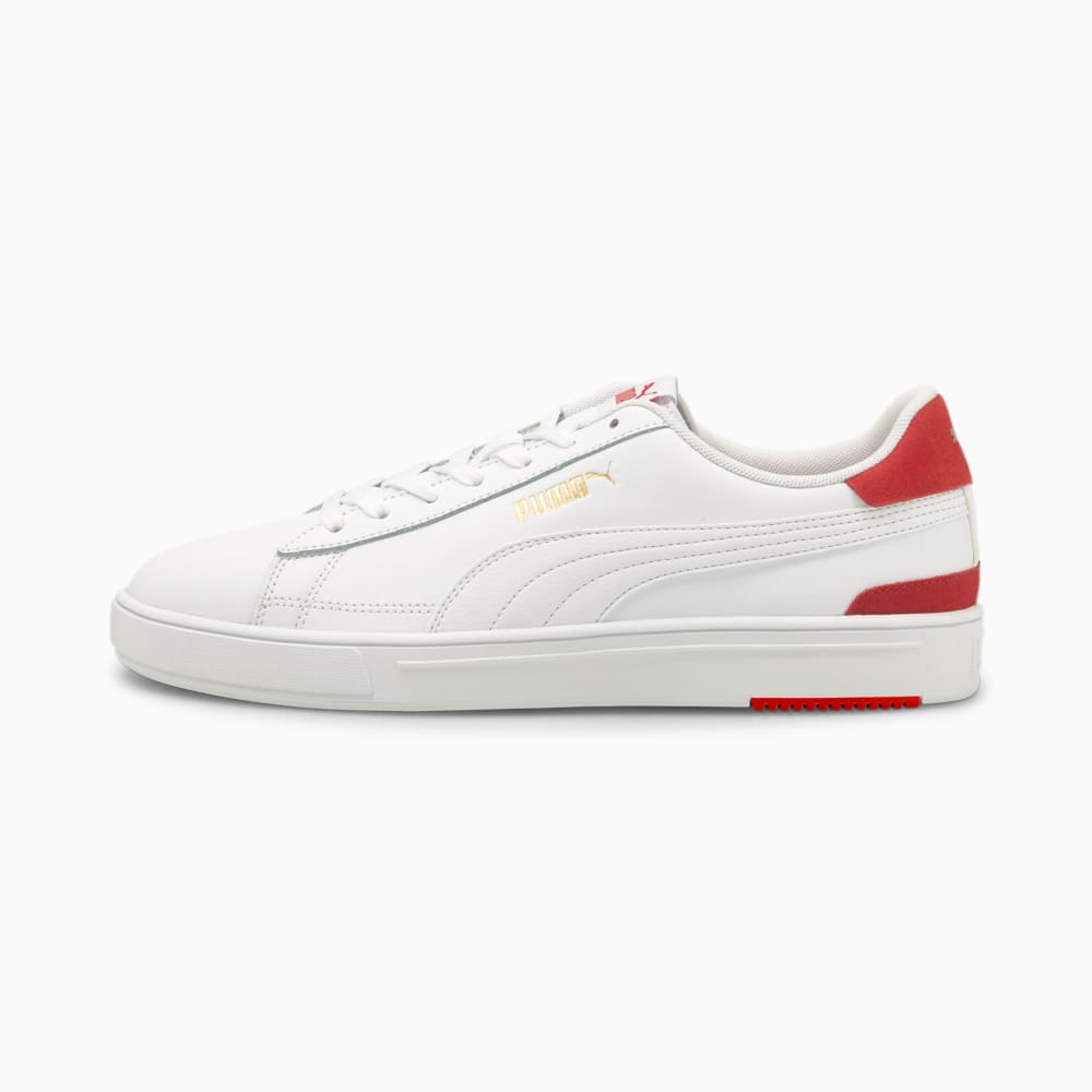 Изображение Puma Кеды Serve Pro Trainers #1: Puma White-Puma White-High Risk Red-Puma Team Gold