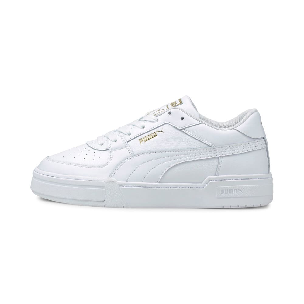 puma ca pro premium trainers in white and tan