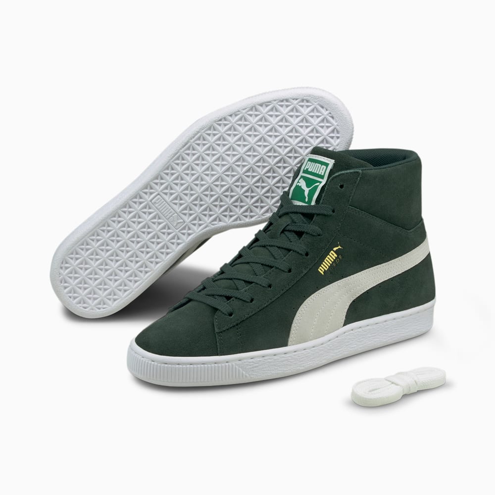 Зображення Puma Кеди Suede Mid XXI Men's Trainers #2: Green Gables-Puma White-Puma White