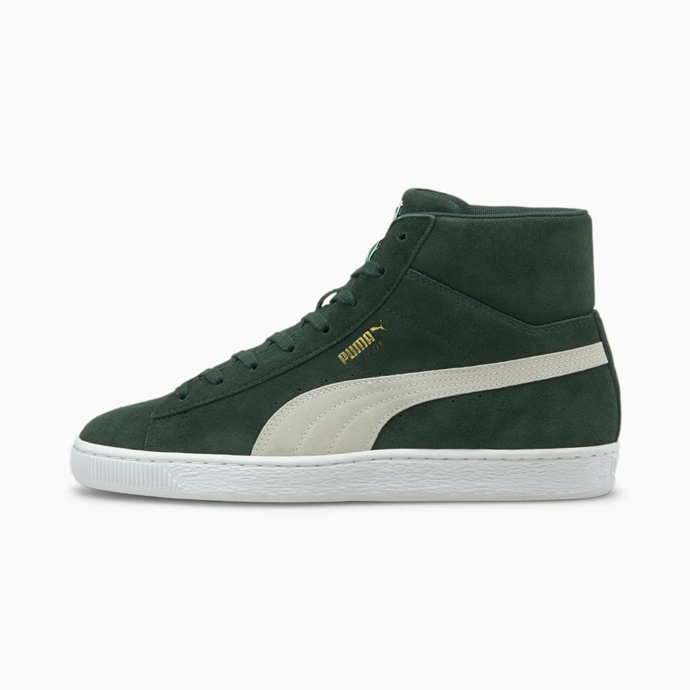 Зображення Puma Кеди Suede Mid XXI Men's Trainers #1: Green Gables-Puma White-Puma White