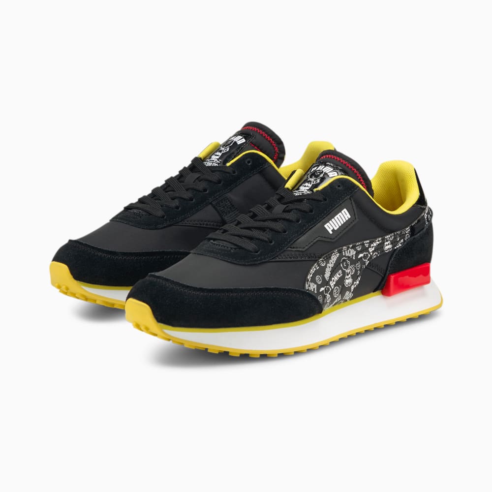 Изображение Puma Кроссовки PUMA x PEANUTS Future Rider Trainers #2: Puma Black-Puma White-High Risk Red