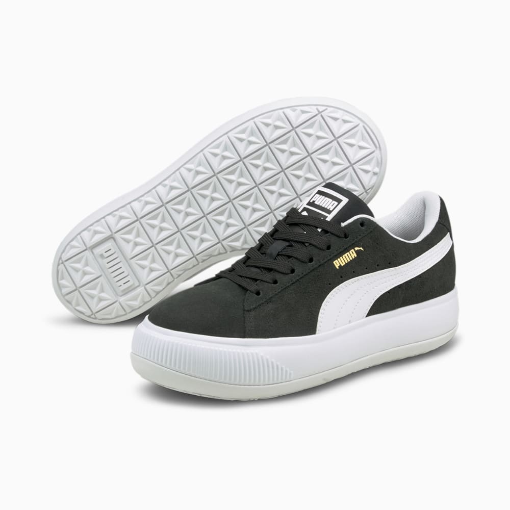 Puma black 2025 suede trainers