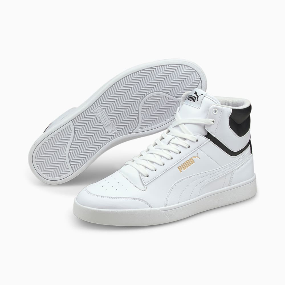 Зображення Puma Кеди Shuffle Mid Trainers #2: Puma White-Puma White-Puma Black-Puma Team Gold