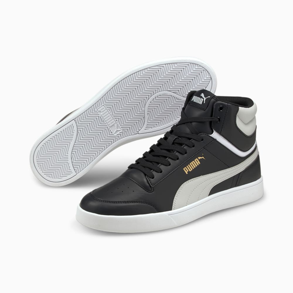 Изображение Puma Кеды Shuffle Mid Trainers #2: Puma Black-Gray Violet-Puma Team Gold-Puma White