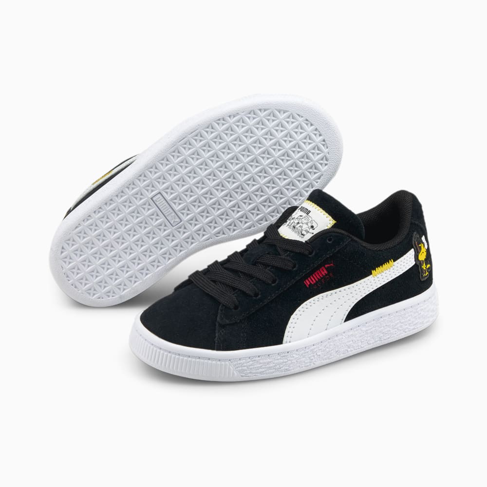 Зображення Puma Дитячі кеди PUMA x PEANUTS Suede Classic XXI Kids' Trainers #2: Puma Black-Puma White