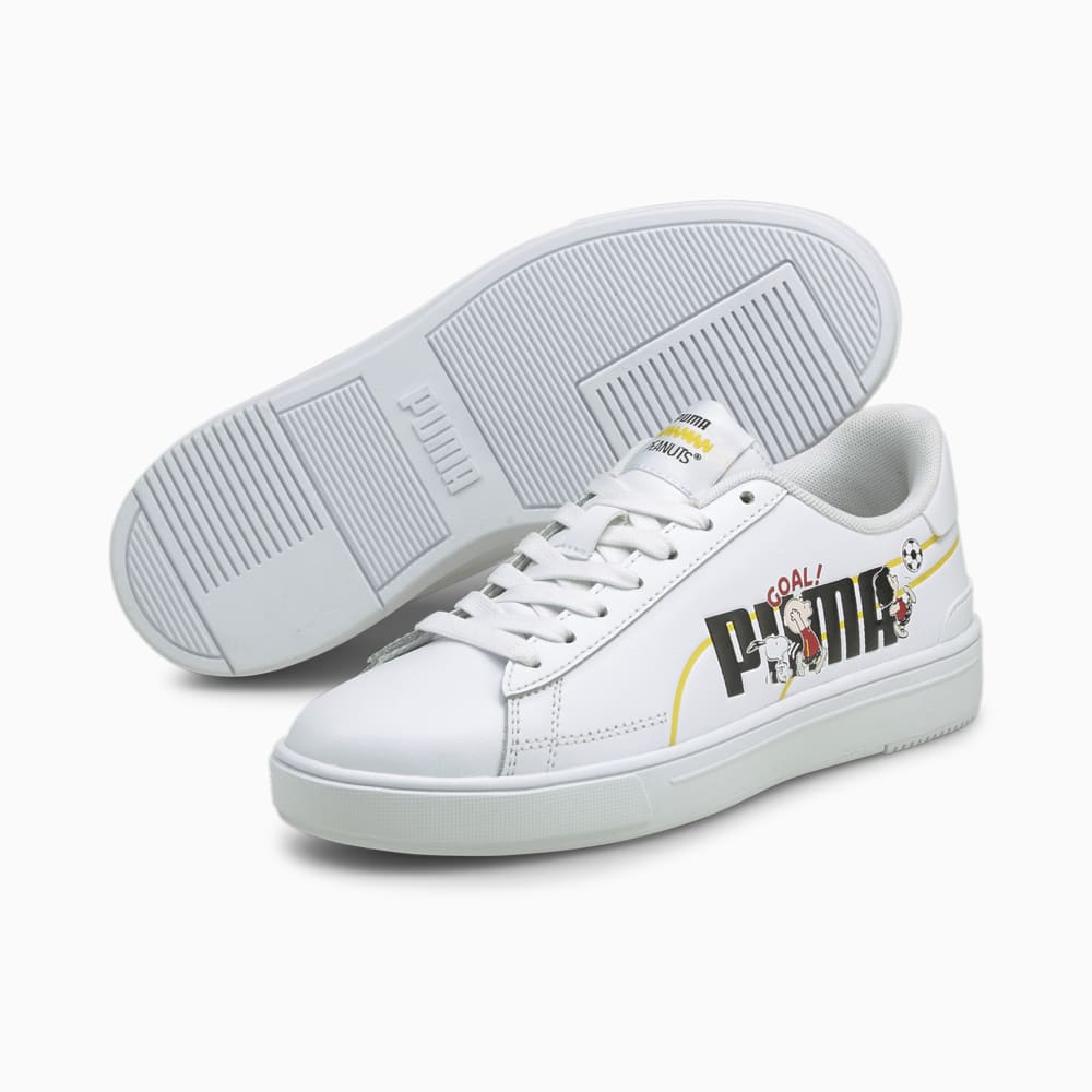 фото Детские кеды puma x peanuts serve pro youth trainers