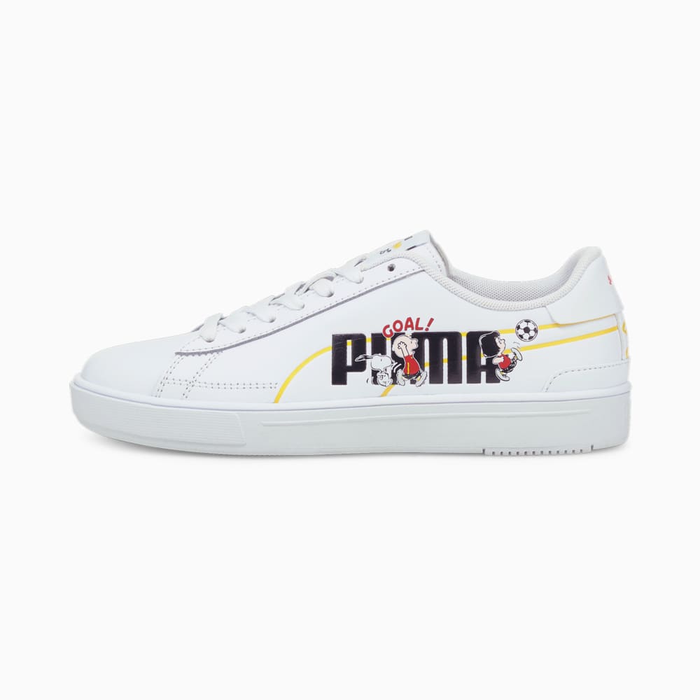 фото Детские кеды puma x peanuts serve pro youth trainers