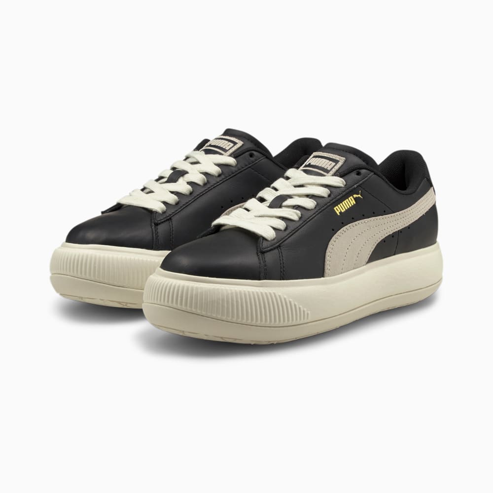 Зображення Puma Кеди Suede Mayú Women's Leather Trainers #2: Puma Black-marshmallow