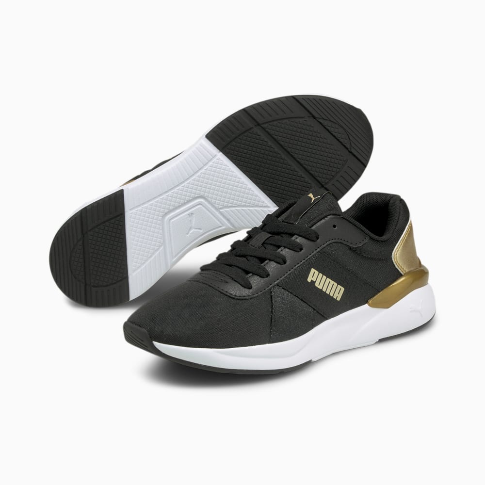 Зображення Puma Кросівки Rose Metallic Pop Women's Trainers #2: Puma Black-Puma Team Gold